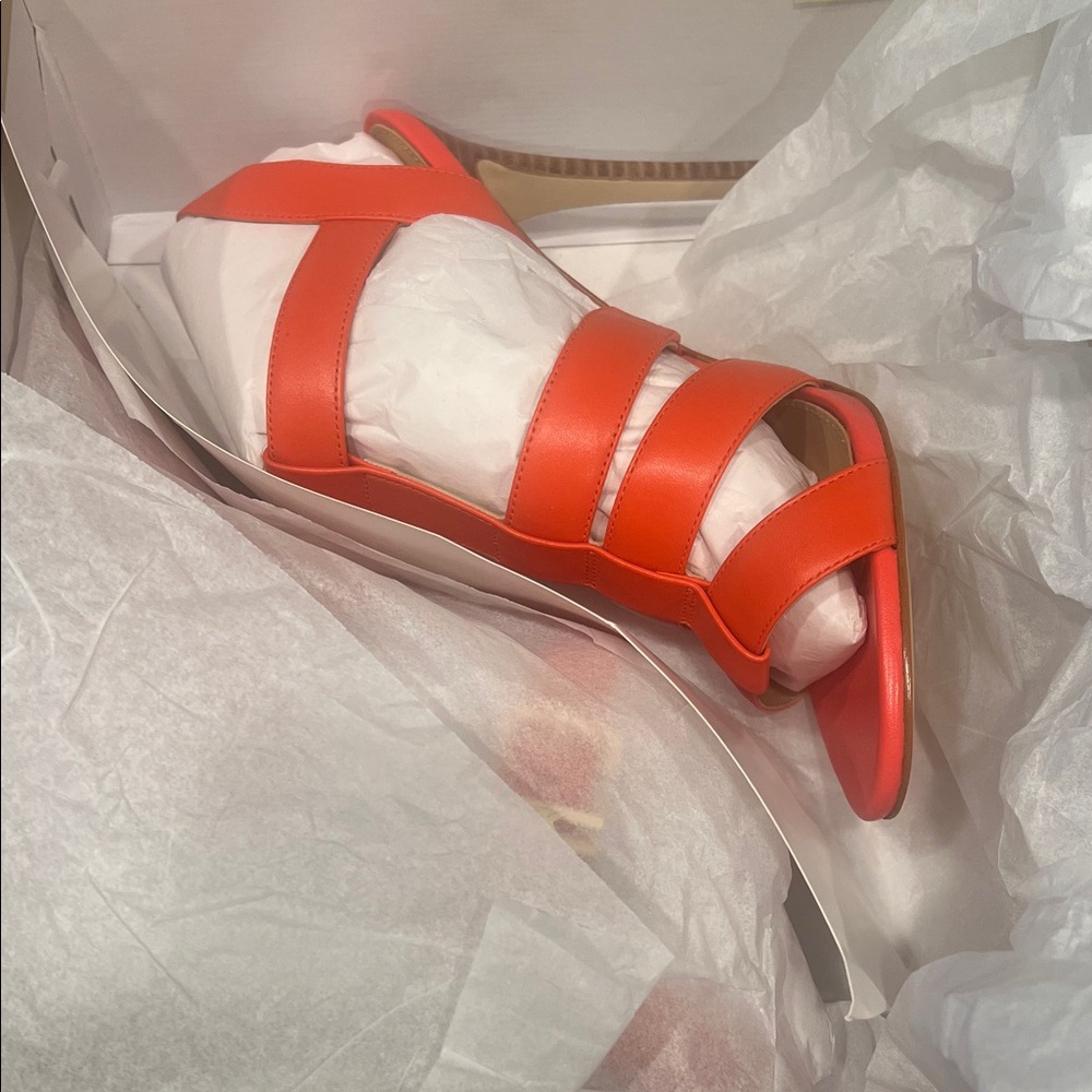 Michael Kors Vibrant Orange Heeled Sandals - Picture 5 of 5